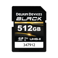 Delkin 512GB BLACK UHS-II (V90) SDXC Memory Card